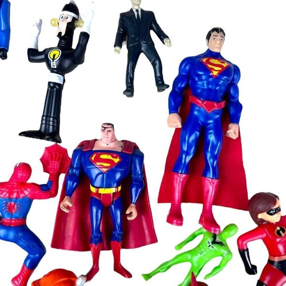 Vintage Superhero Action Figure Toy Lot of 13 Justice League Marvel HEROS Bend E - Picture 4 of 7